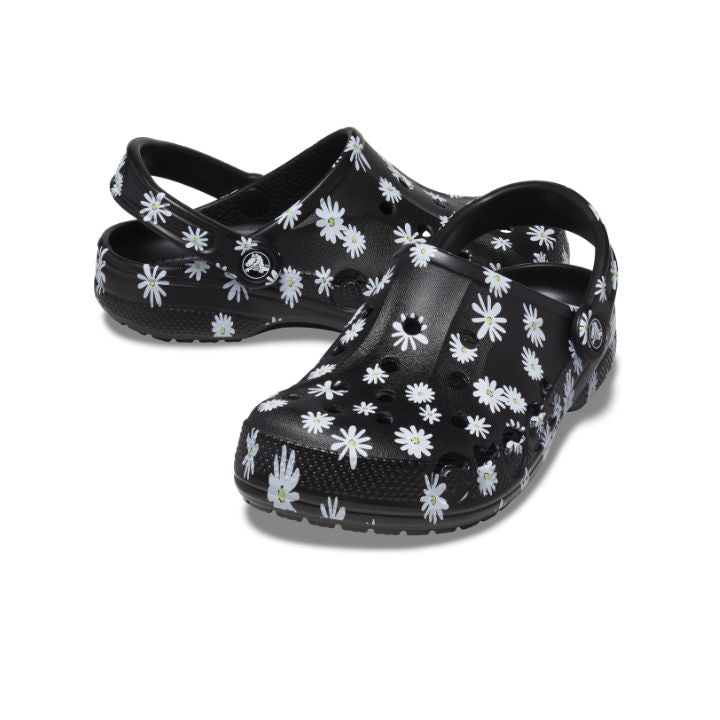 Unisex Crocs Baya Seasonal Printed Clog Black Daisy