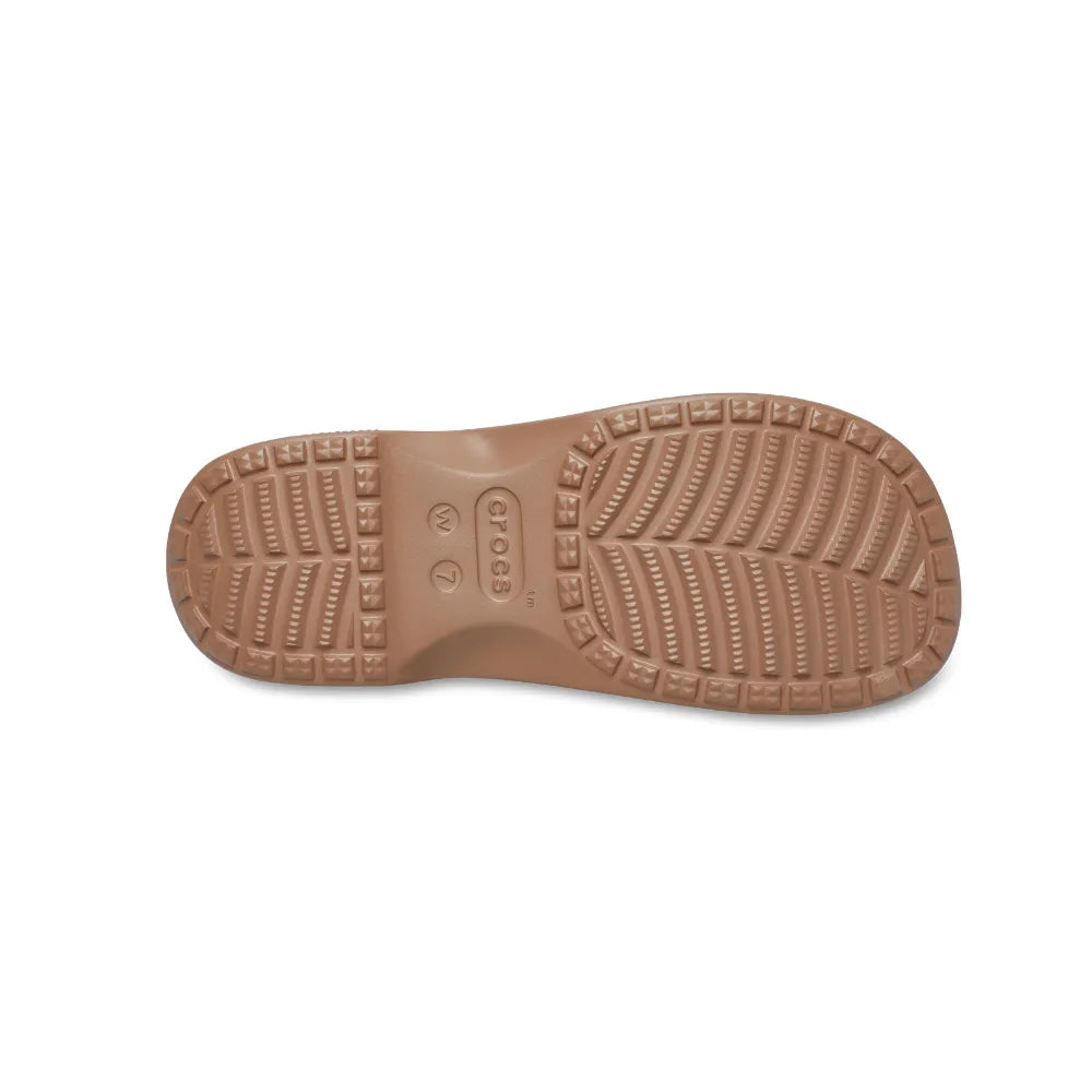 Dép Quai Ngang Nữ Crocs Classic Cross Strap - Milk Chocolate