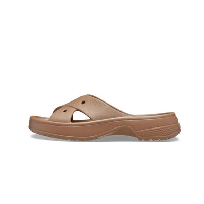 Dép Quai Ngang Nữ Crocs Classic Cross Strap - Milk Chocolate