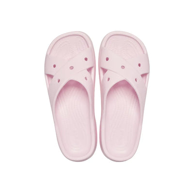 Dép Quai Ngang Nữ Crocs Classic Cross Strap - Pink Milk