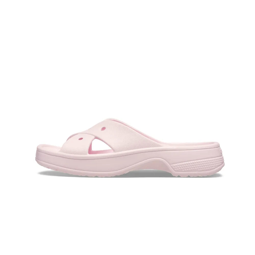 Dép Quai Ngang Nữ Crocs Classic Cross Strap - Pink Milk