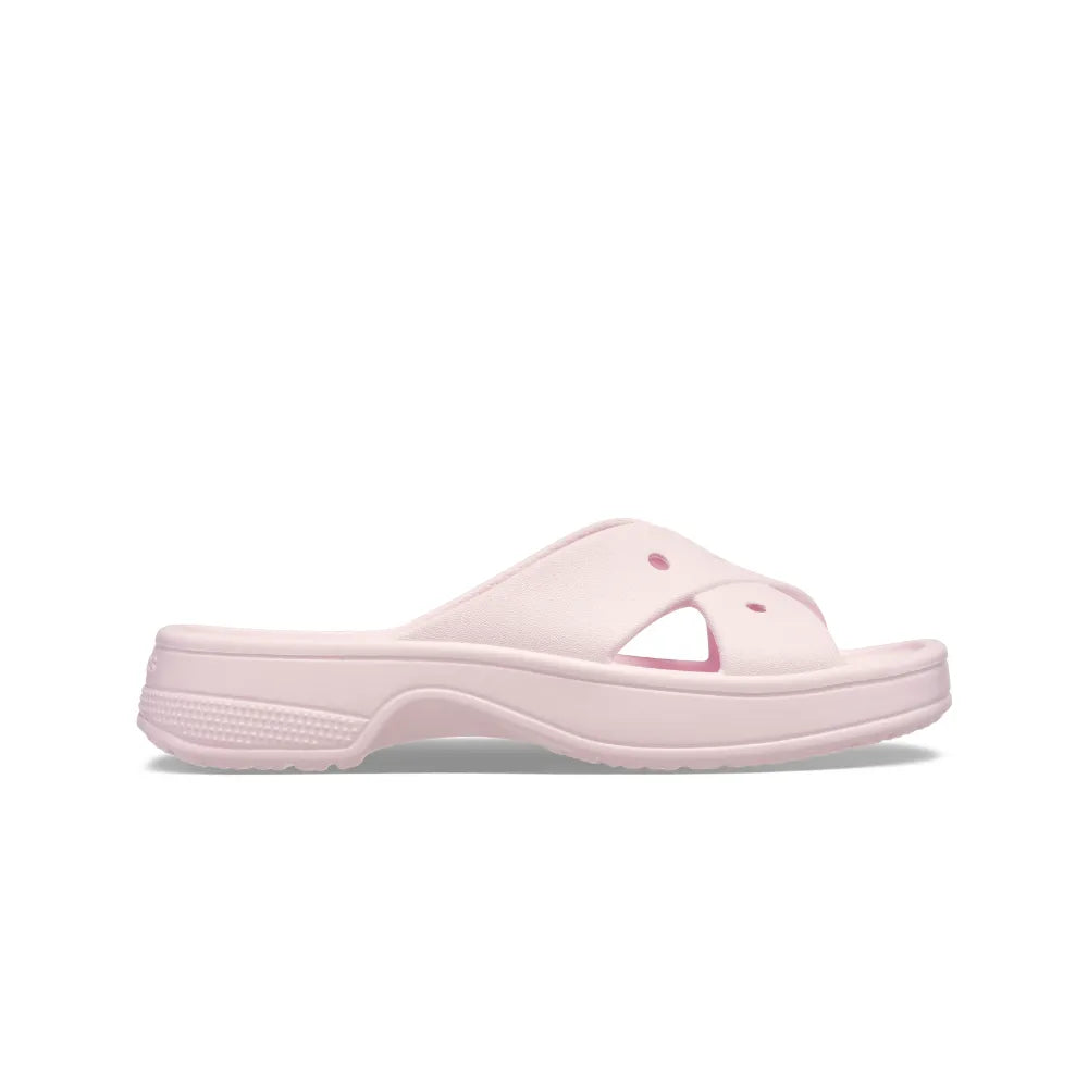 Dép Quai Ngang Nữ Crocs Classic Cross Strap - Pink Milk