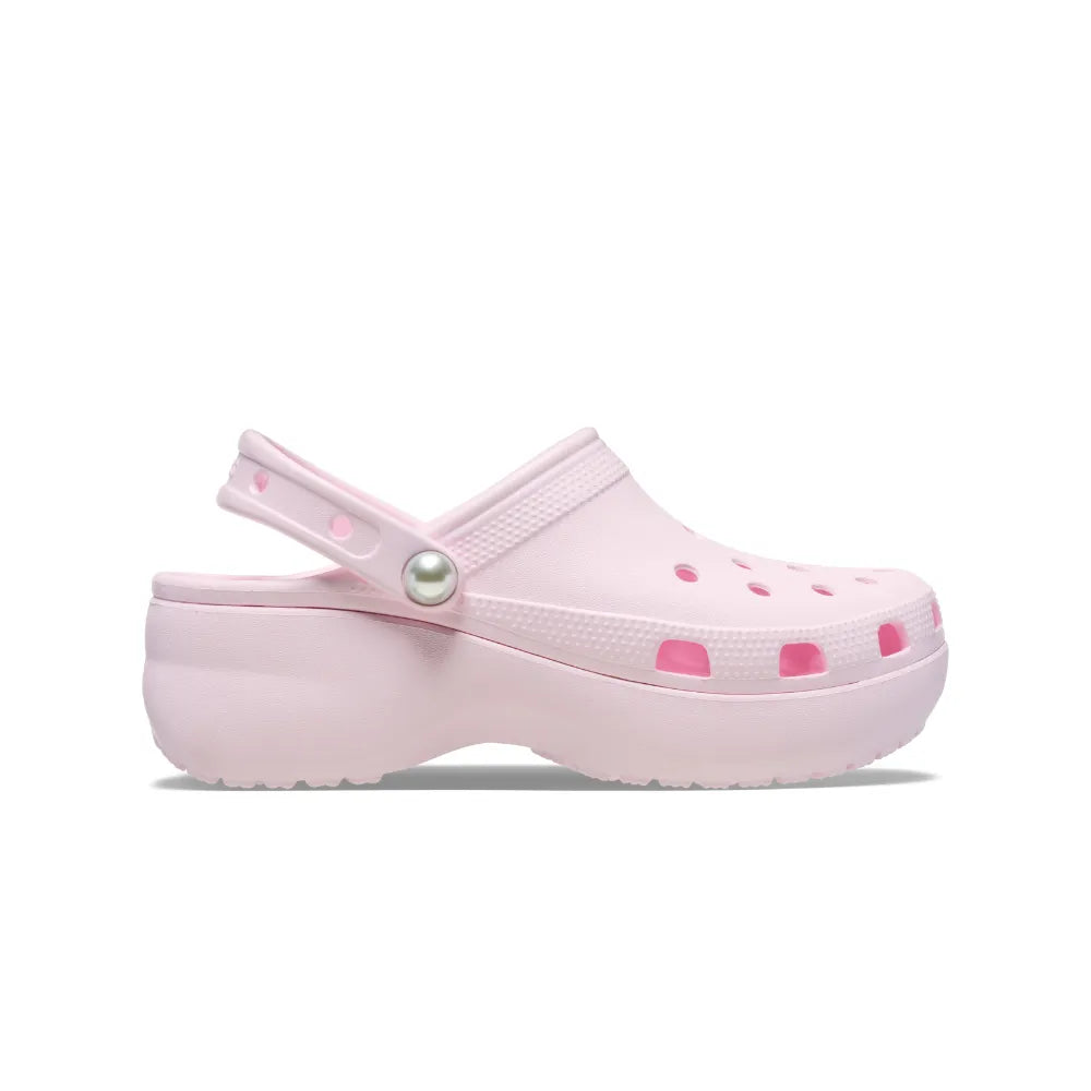 Giày Clog Nữ Crocs Classic Platform Pearl - Pink Milk