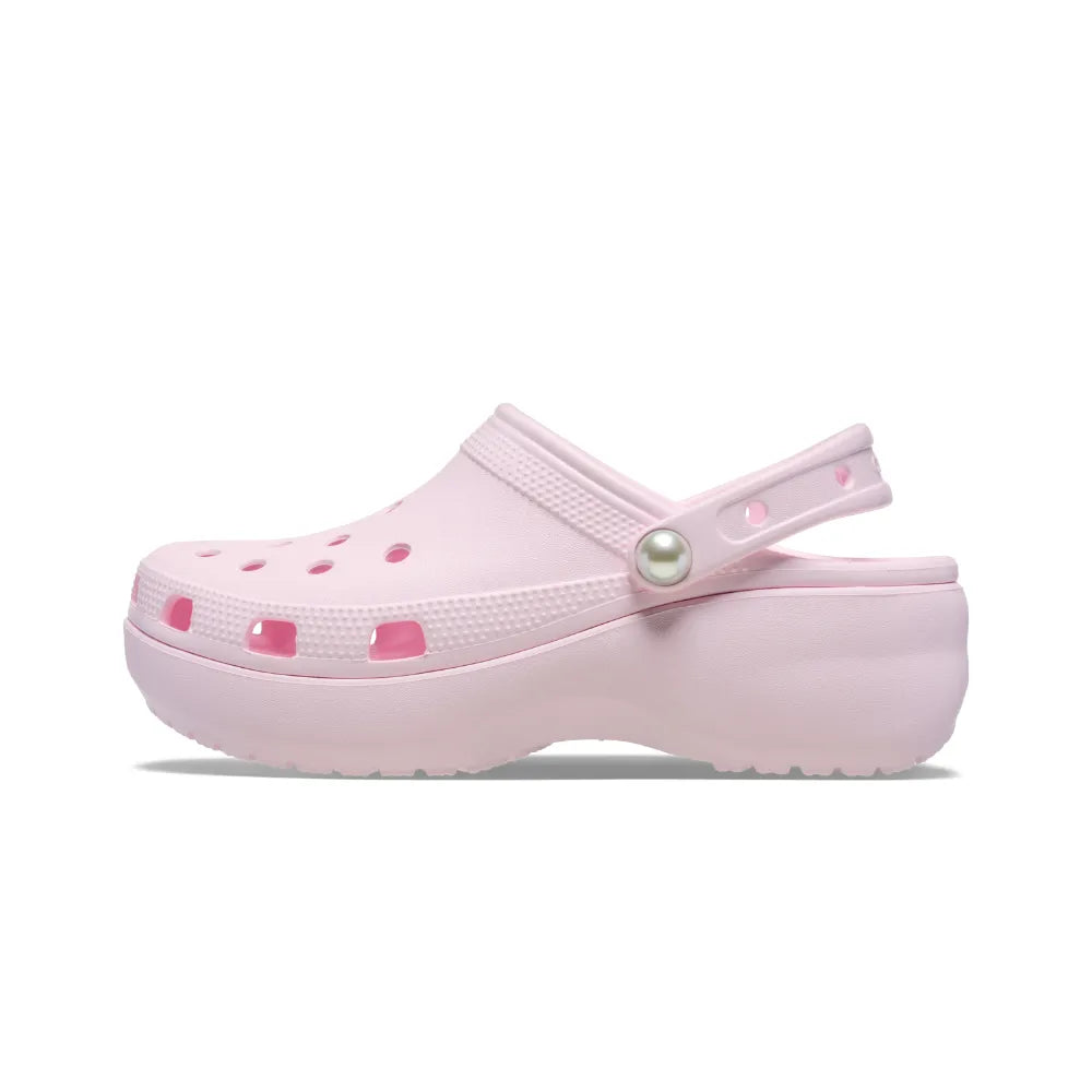 Giày Clog Nữ Crocs Classic Platform Pearl - Pink Milk