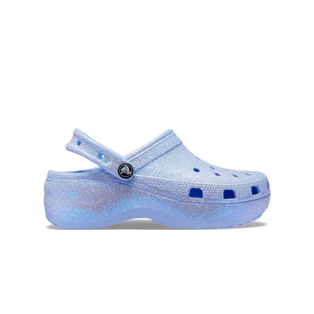 Giày Clog Nữ Crocs Platform Glitter Classic - Moon Jelly