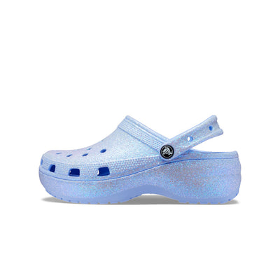 Giày Clog Nữ Crocs Platform Glitter Classic - Moon Jelly