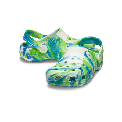 Giày Clog Trẻ Em Crocs Classic Glow Marbled - Prep Blue