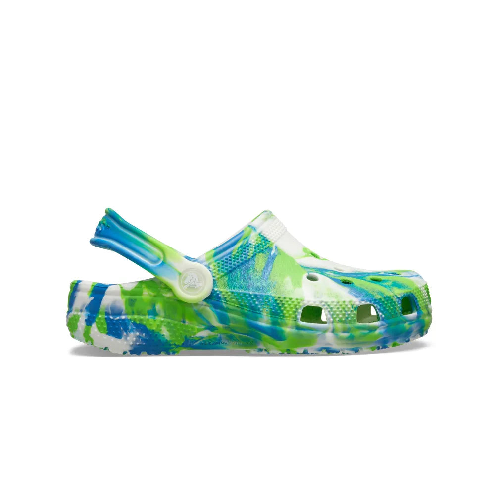 Giày Clog Trẻ Em Crocs Classic Glow Marbled - Prep Blue