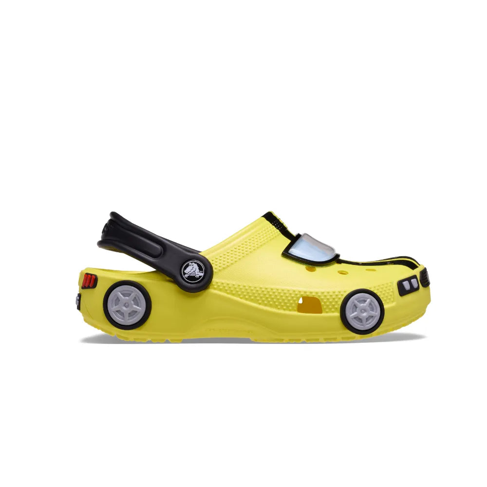 Giày Clog Trẻ Em Crocs Classic Iam Race Car - Cyber Yellow