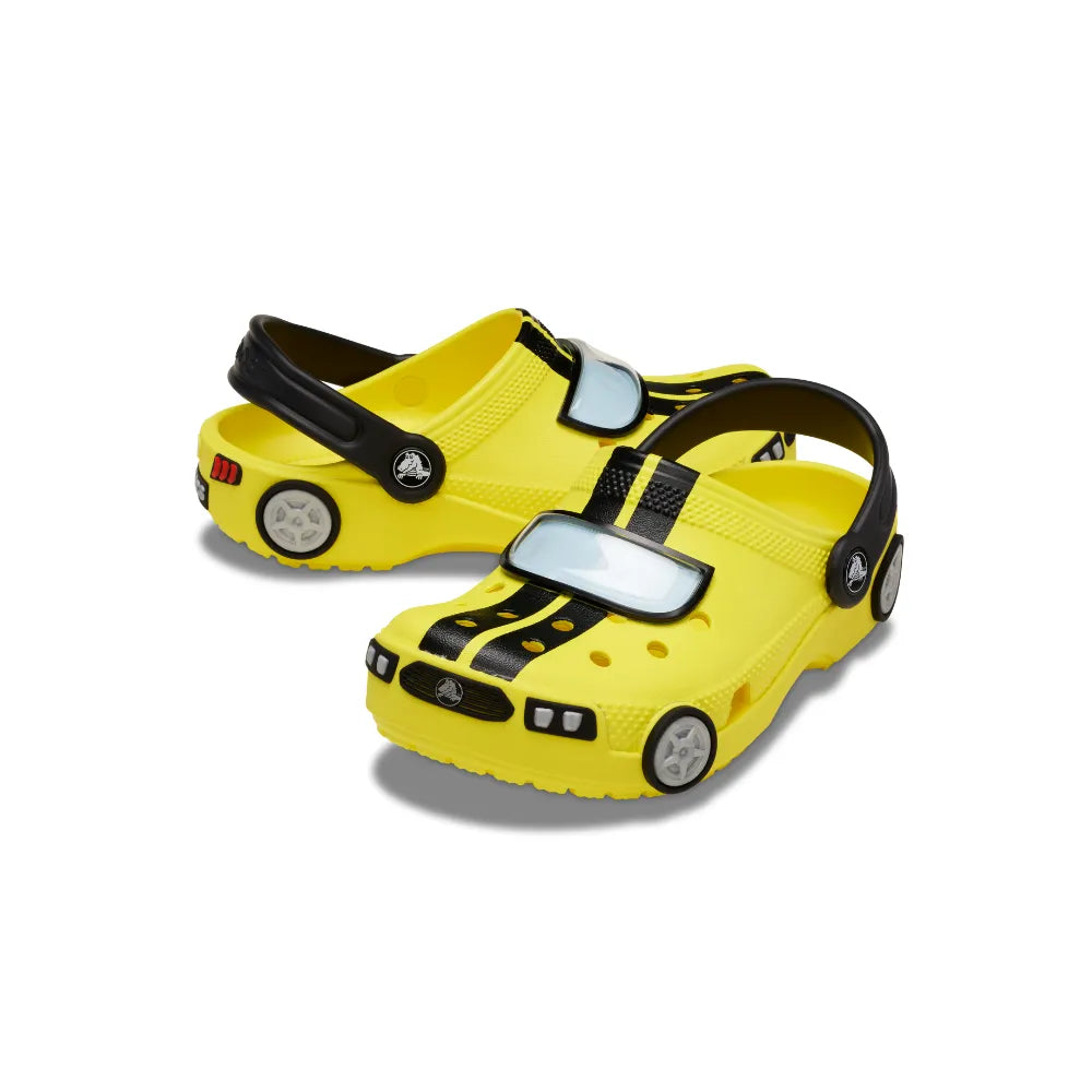 Giày Clog Trẻ Em Crocs Classic Iam Race Car - Cyber Yellow