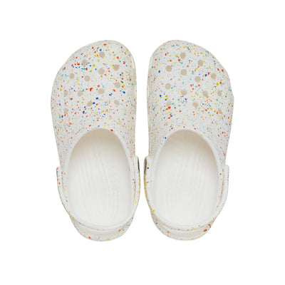 Giày Clog Trẻ Em Crocs Classic Paint Splatter - White