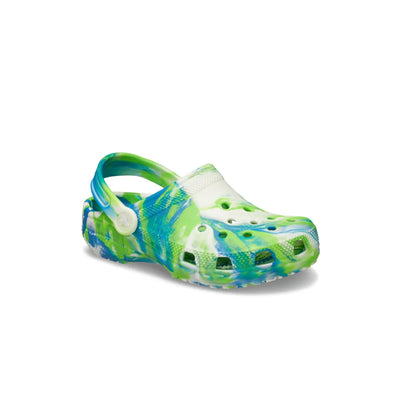 Giày Clog Trẻ Em Crocs Toddler Classic Glow Marbled - Prep Blue