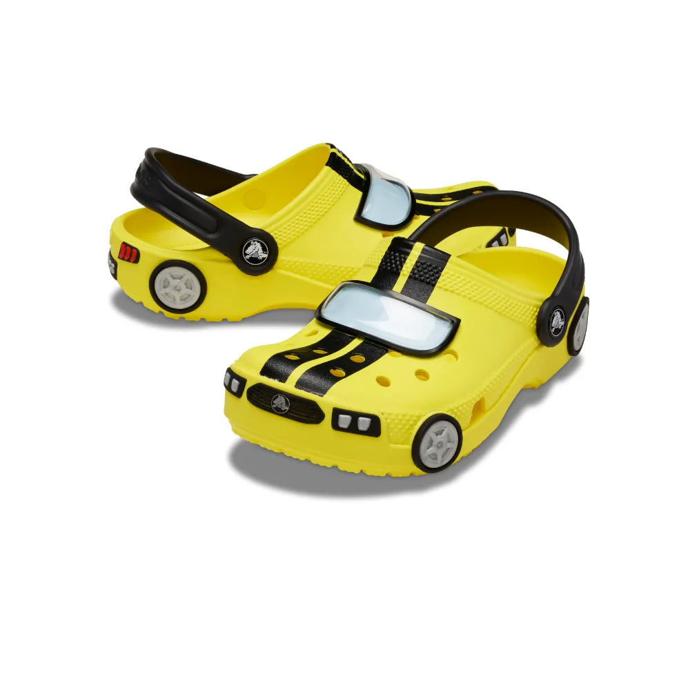 Giày Clog Trẻ Em Crocs Toddler Classic Iam Race Car - Cyber Yellow