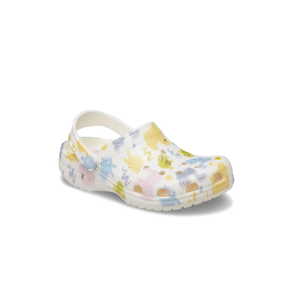 Giày Clog Trẻ Em Crocs Toddler Classic Pastel Pets - Chalk