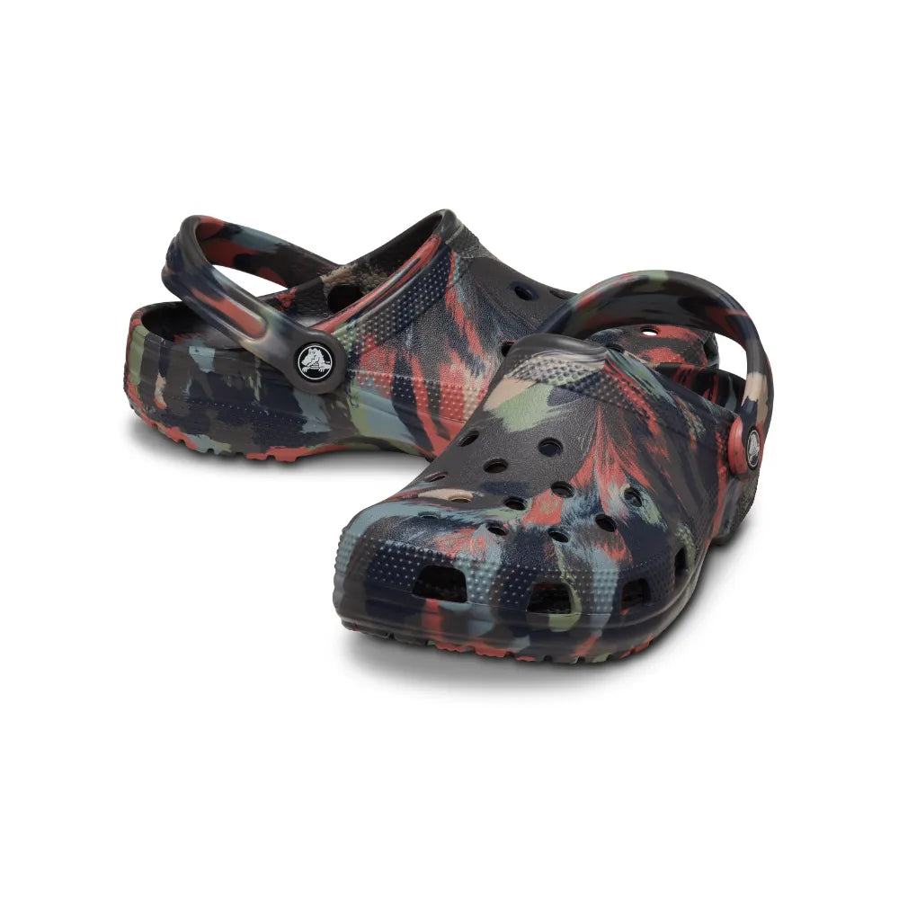 Giày Clog Unisex Crocs Classic Marbled - Black Sand