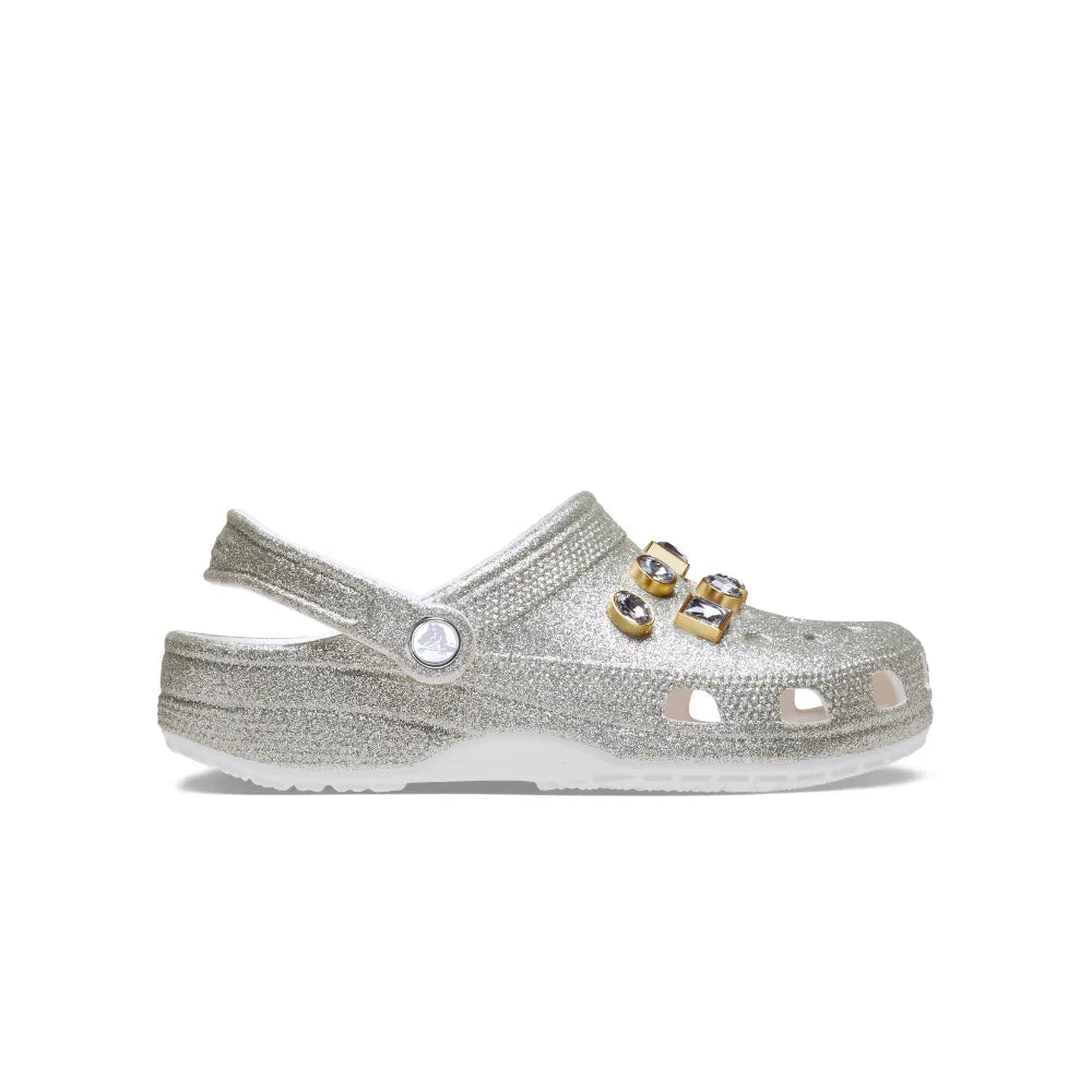 Giày Clog Unisex Crocs Classic Glitter Embellished - Silver