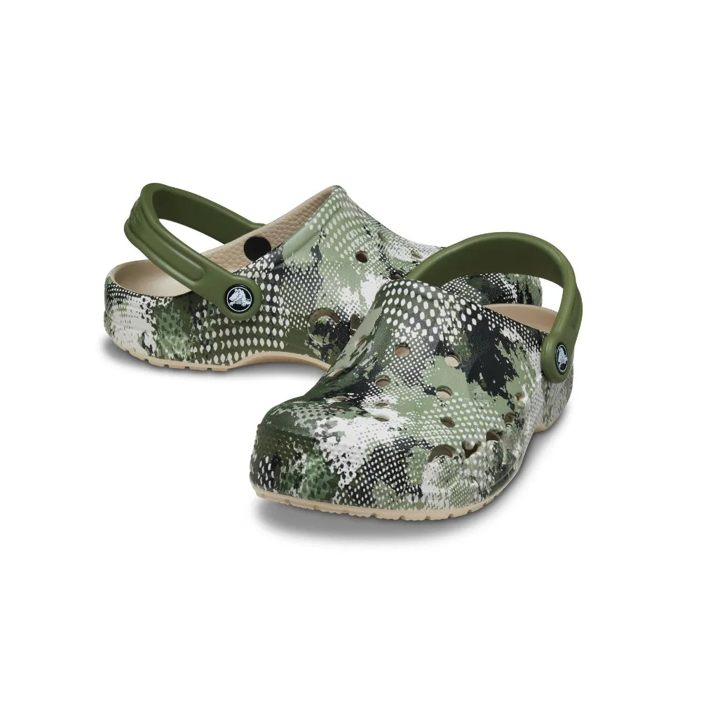 Giày Clog Unisex Crocs Seasonal Printed Baya - Cobblestone