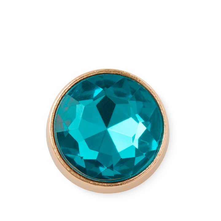 Jibbitz™ Charm Aquamarine Circle Gem