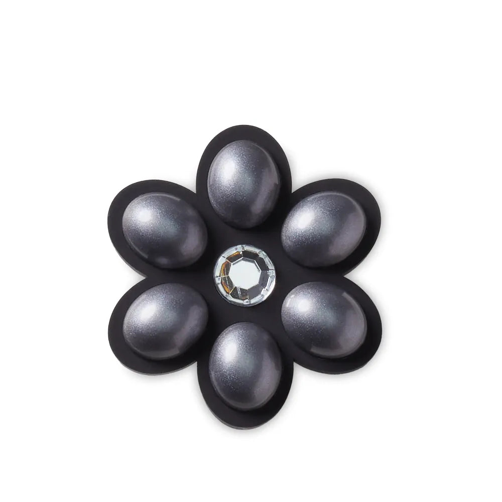 Jibbitz™ Charm Charcoal Flower Gem