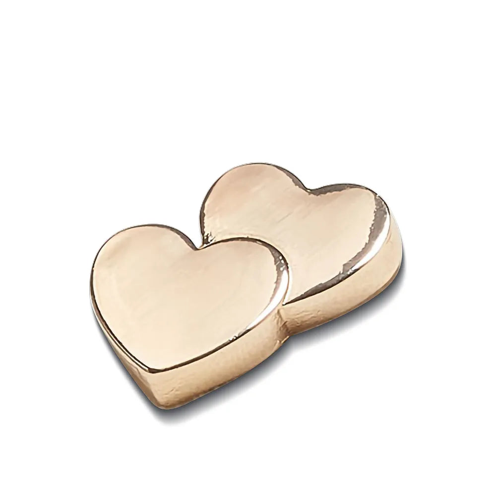 Jibbitz™ Charm Gold Double Heart