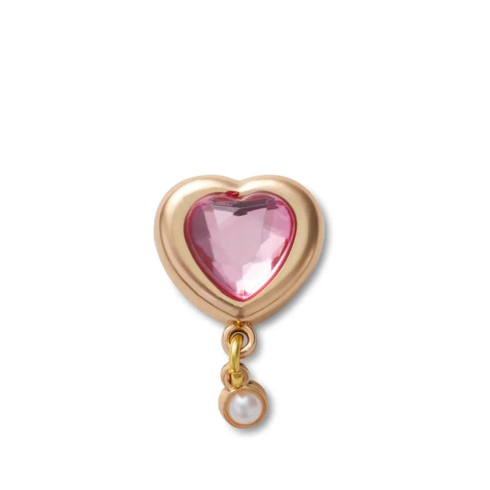 Jibbitz™ Charm Gold Heart Gem With Pearl