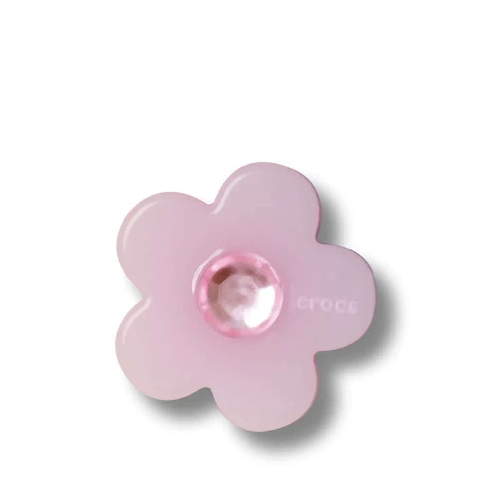 Jibbitz™ Charm Pink Acrylic Flower With Gem