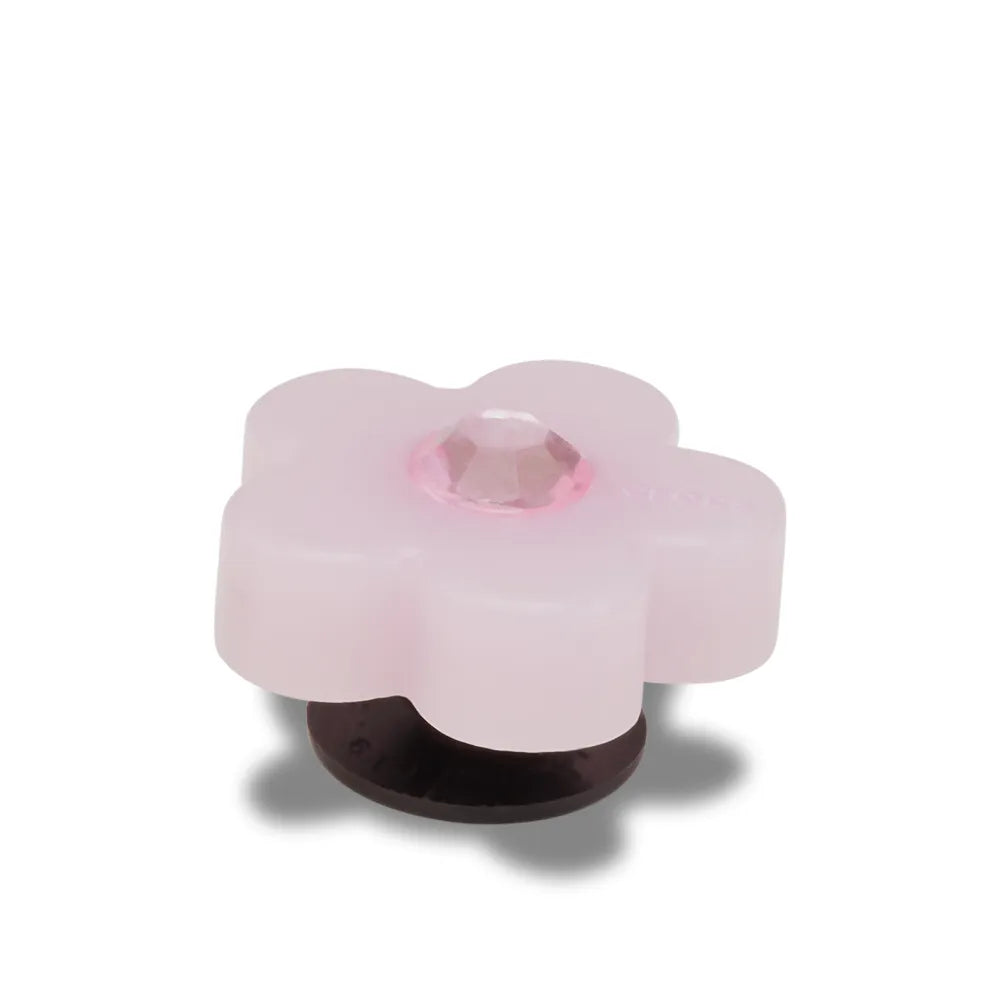 Jibbitz™ Charm Pink Acrylic Flower With Gem