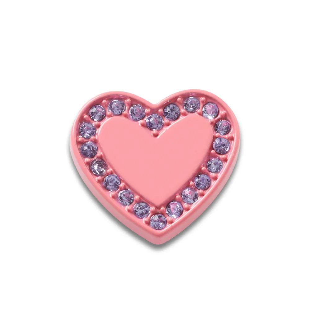 Jibbitz™ Charm Pink Enamel Heart Gem