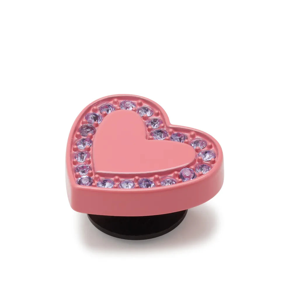 Jibbitz™ Charm Pink Enamel Heart Gem