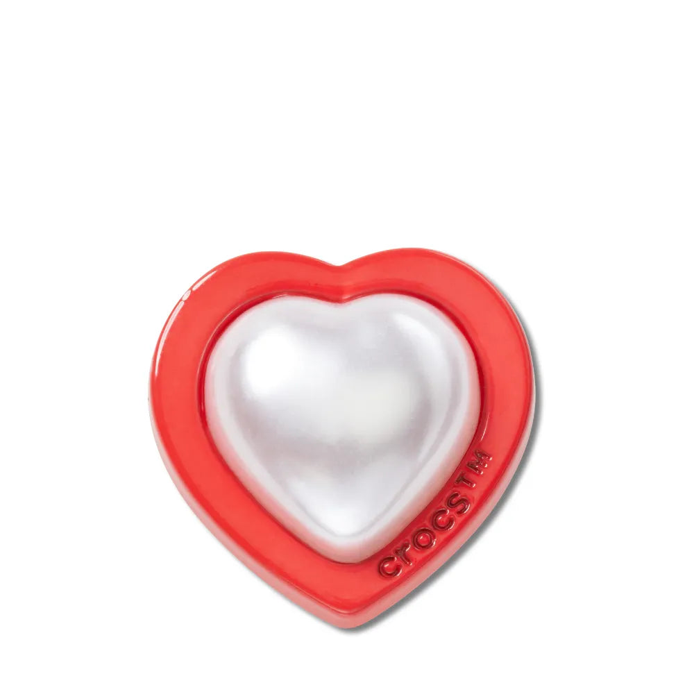 Jibbitz™ Charm Red And Pearl Heart