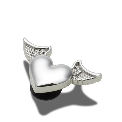 Jibbitz™ Charm Silver Metal Heart And Wings