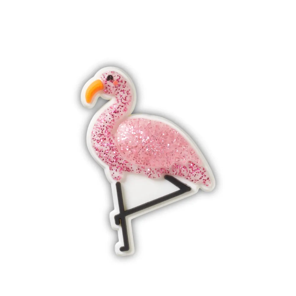 Jibbitz™ Charm Sparkly Flamingo