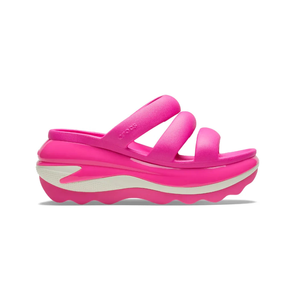 Dép quai ngang Unisex Crocs Mega Crush Triple Strap - Pink Crush