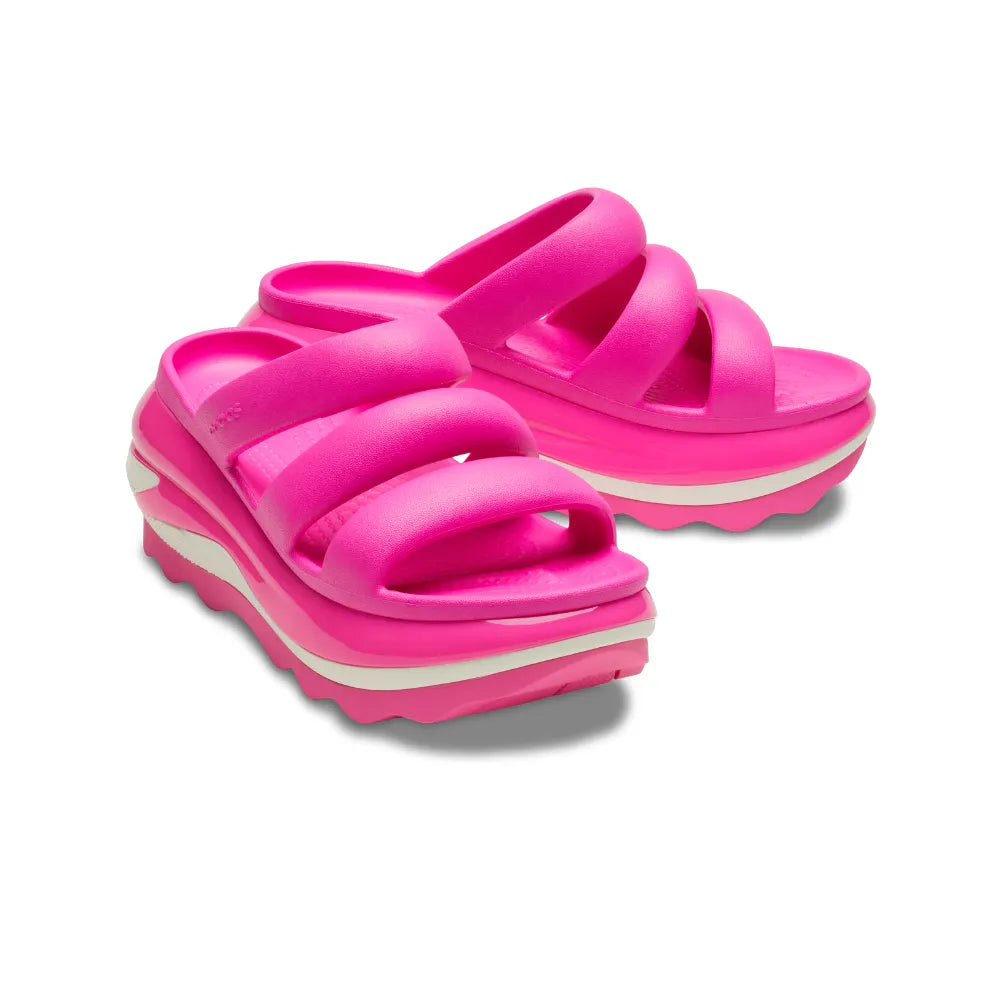 Dép quai ngang Unisex Crocs Mega Crush Triple Strap - Pink Crush