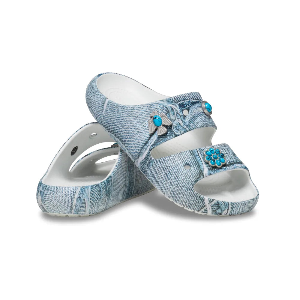 Dép Xăng Đan Unisex Crocs Classic Denim Moonlight - Moonlight