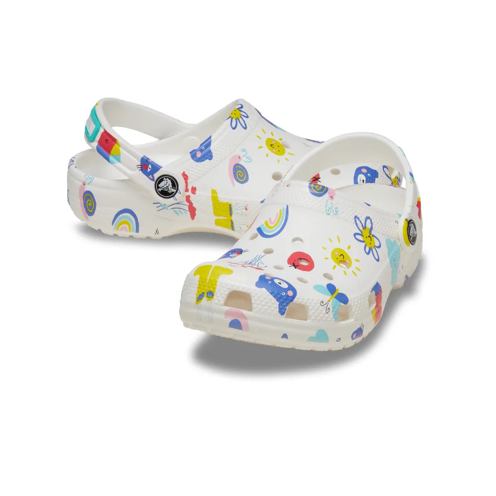 ﻿Kid'S Crocs Classic Doodle Print Clog