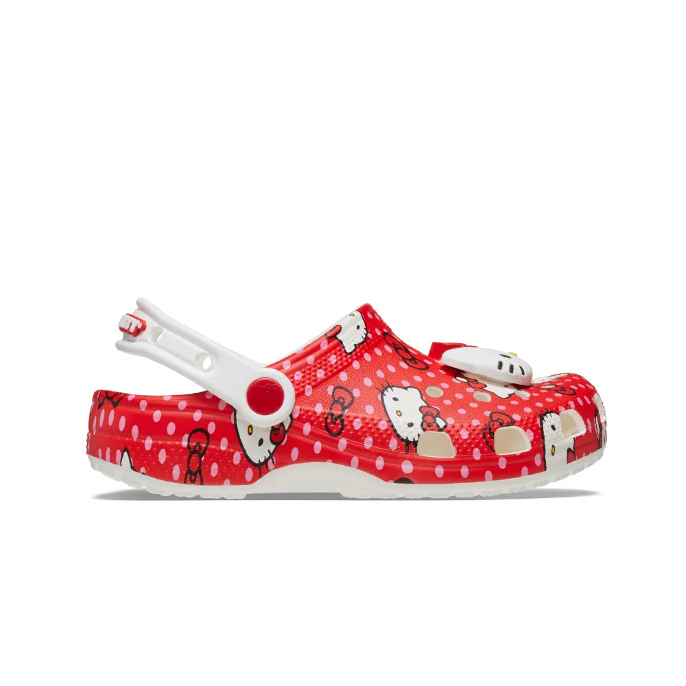 Giày Clog Trẻ Em Crocs Classic Hello Kitty Red