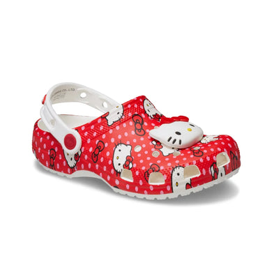 Giày Clog Trẻ Em Crocs Classic Hello Kitty Red