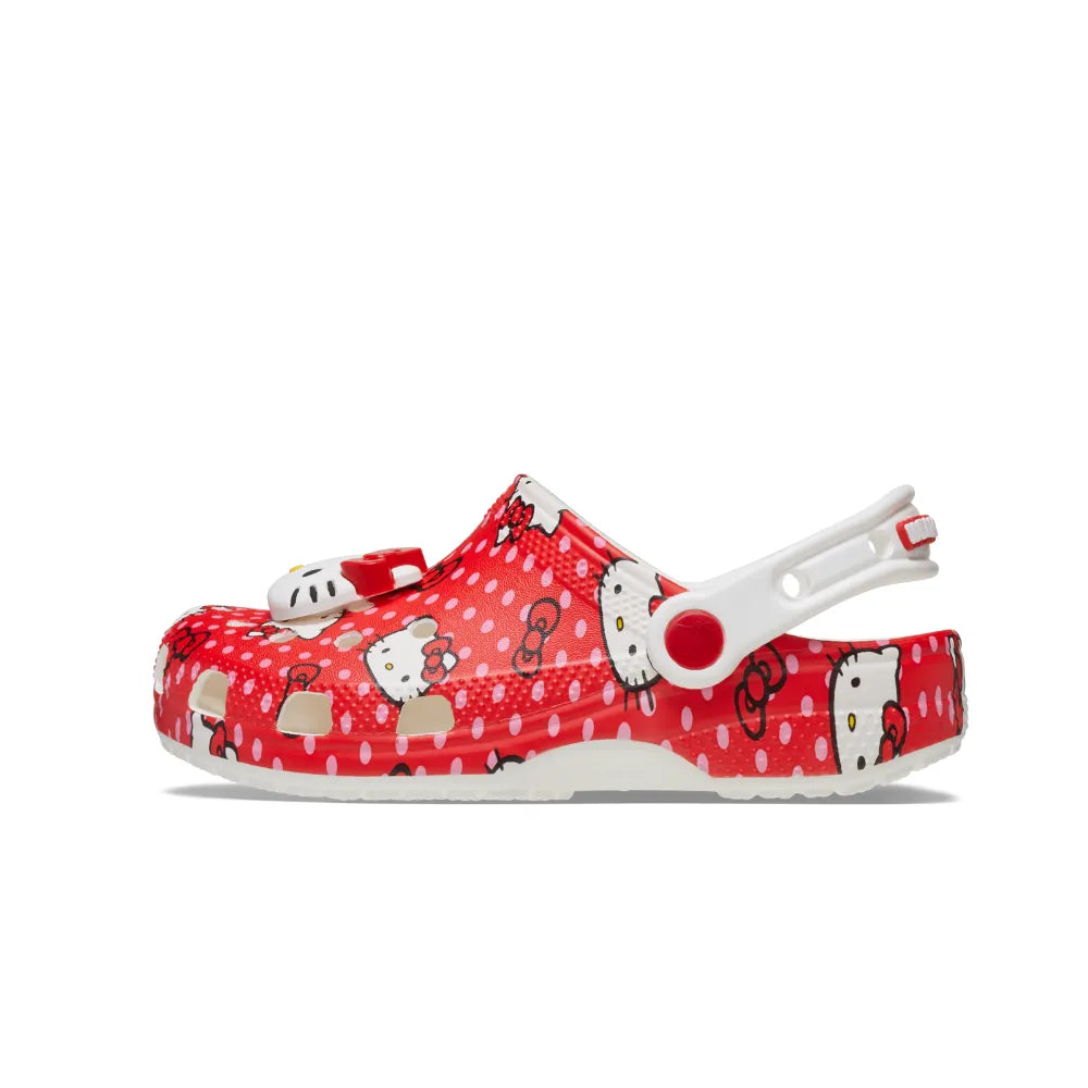 Giày Clog Trẻ Em Crocs Classic Hello Kitty Red