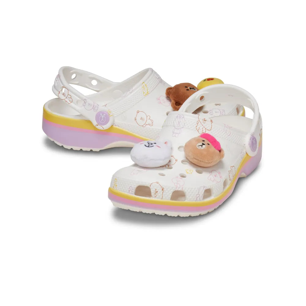 Giày Clog Trẻ Em Crocs Classic Line Friends - White