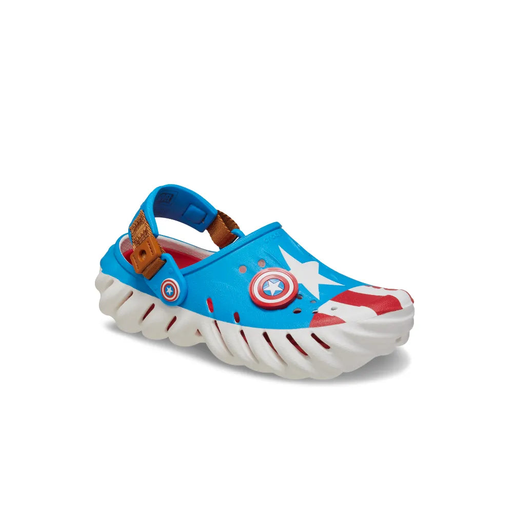 Giày Clog Trẻ Em Crocs Echo Captain America - White