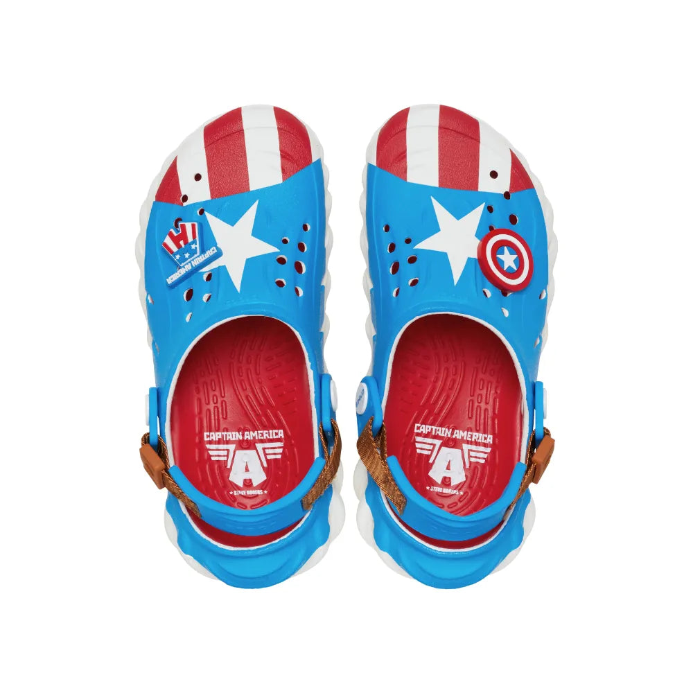 Giày Clog Trẻ Em Crocs Echo Captain America - White