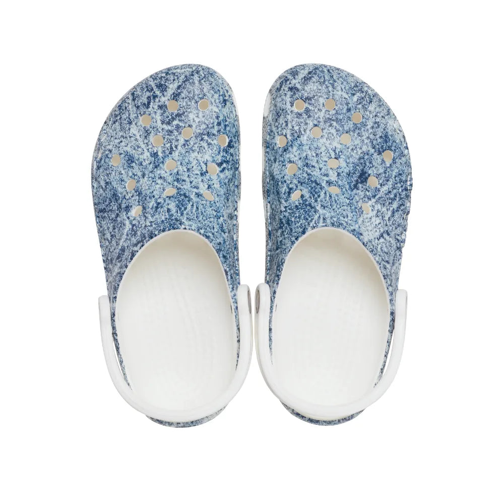 Giày Clog Unisex Crocs Baya Denim - White