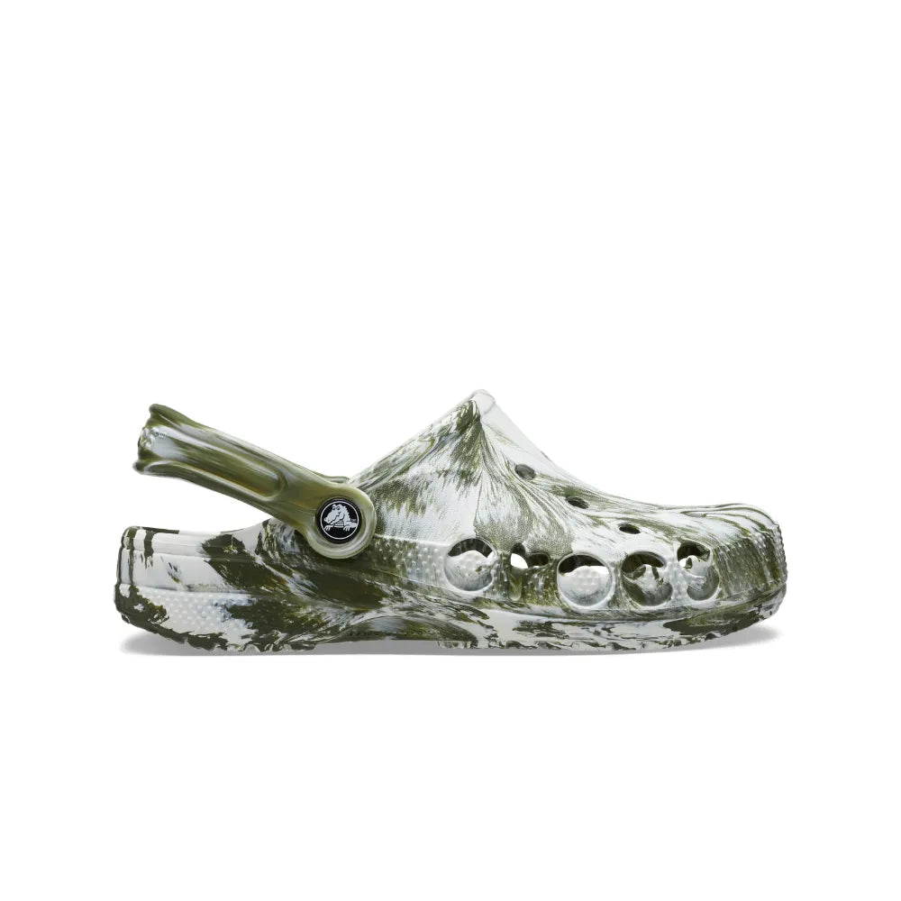 Unisex Crocs Marbled Baya Clog - Army Green