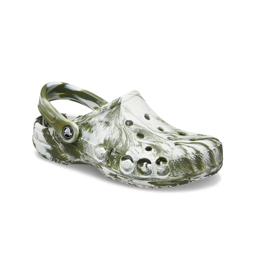 Unisex Crocs Marbled Baya Clog - Army Green