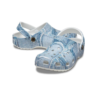 Giày Clog Unisex Crocs Classic Denim - Light Denim