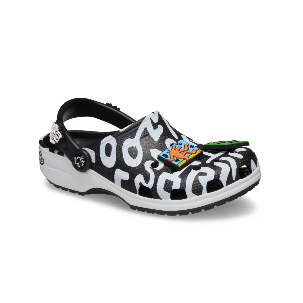 Giày Clog Unisex Crocs Classic Haring - Black