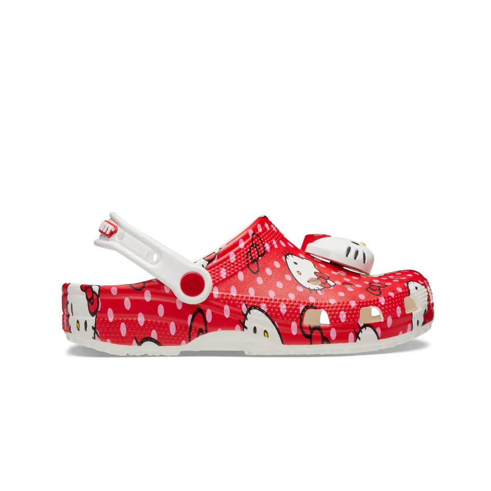 Giày Clog Unisex Crocs Classic Hello Kitty Red