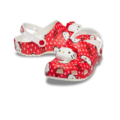 Giày Clog Unisex Crocs Classic Hello Kitty Red