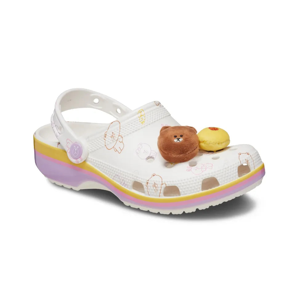 Giày Clog Unisex Crocs Classic Line Friends - White